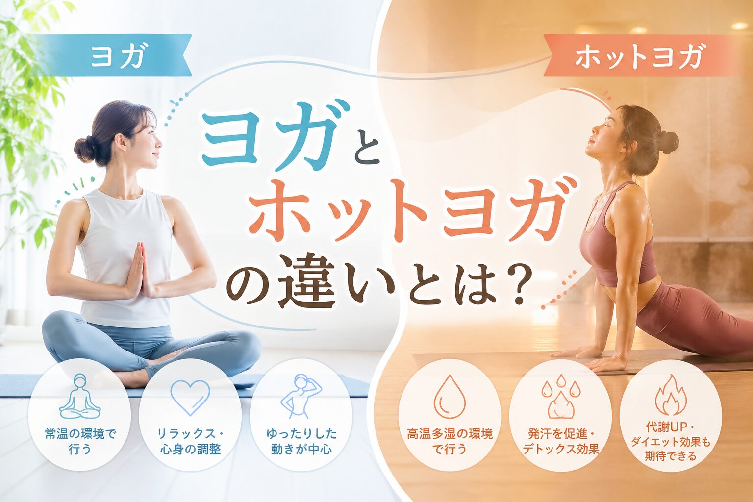 ヨガ　ホットヨガ　違い
